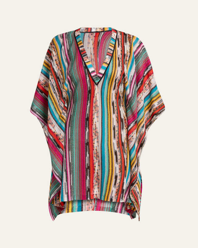 V-Neck Short Kaftan Coverup